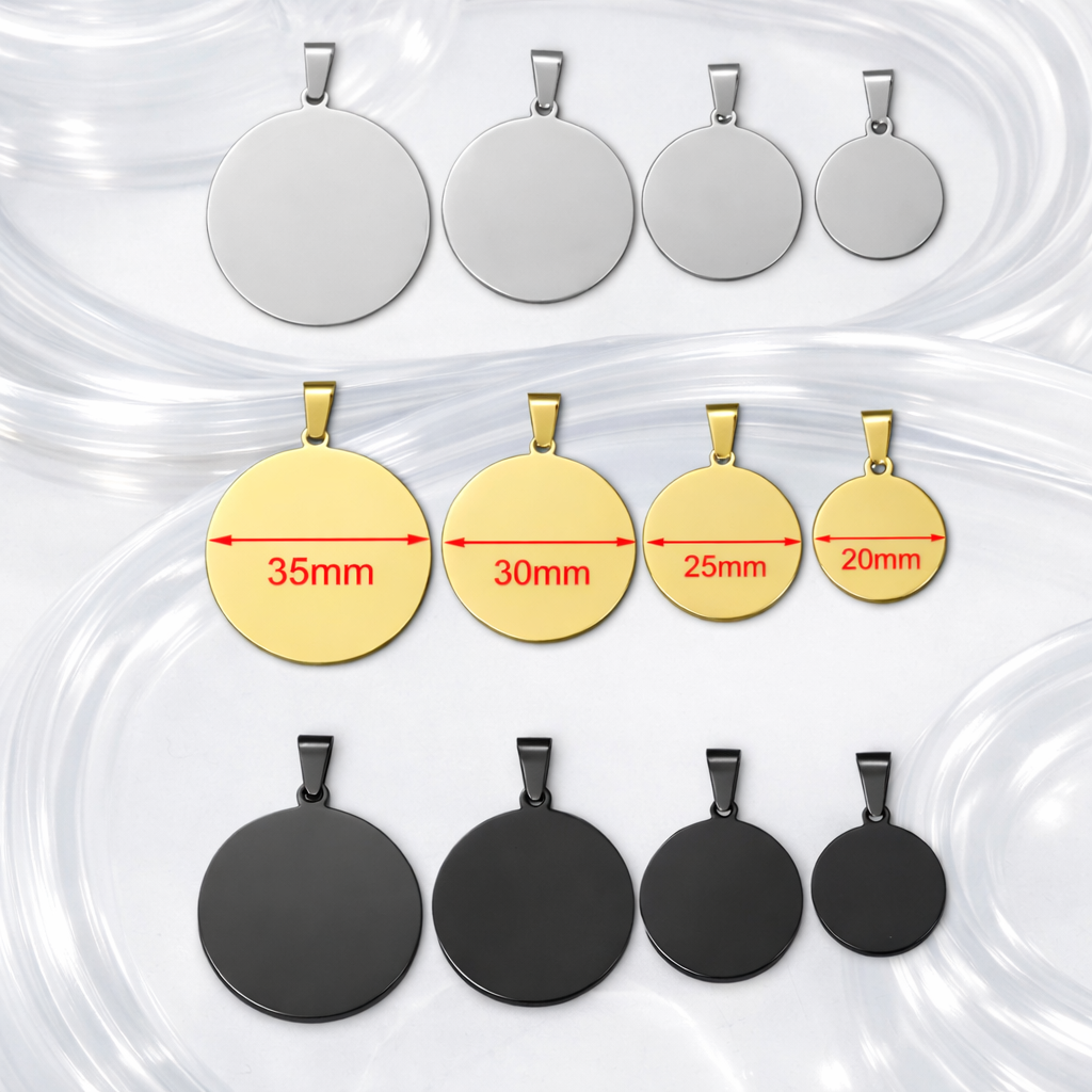 Collier pendentif rond personnalisé