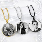 Collier pendentif rond personnalisé