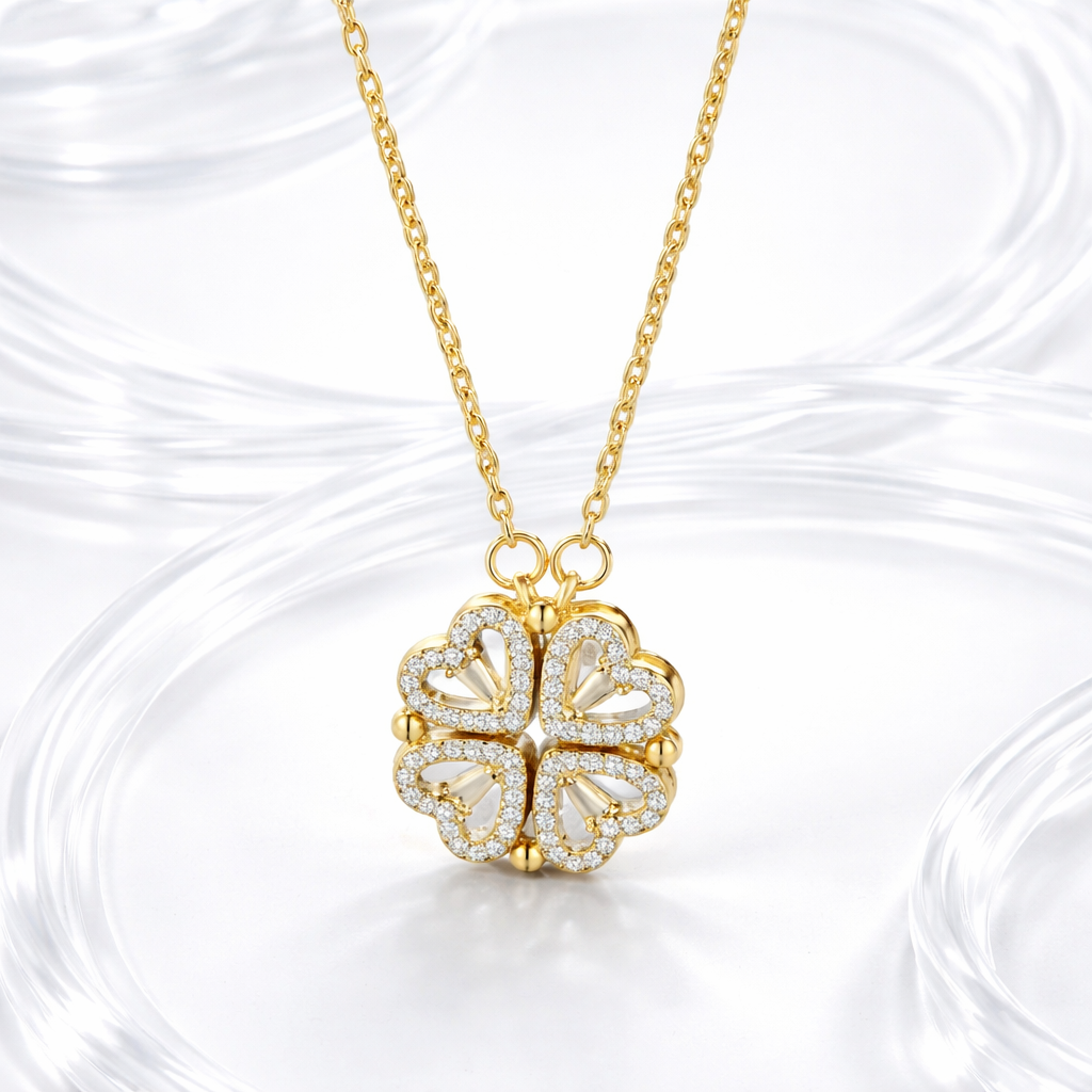 Herzförmige Glücksbringer-Halskette