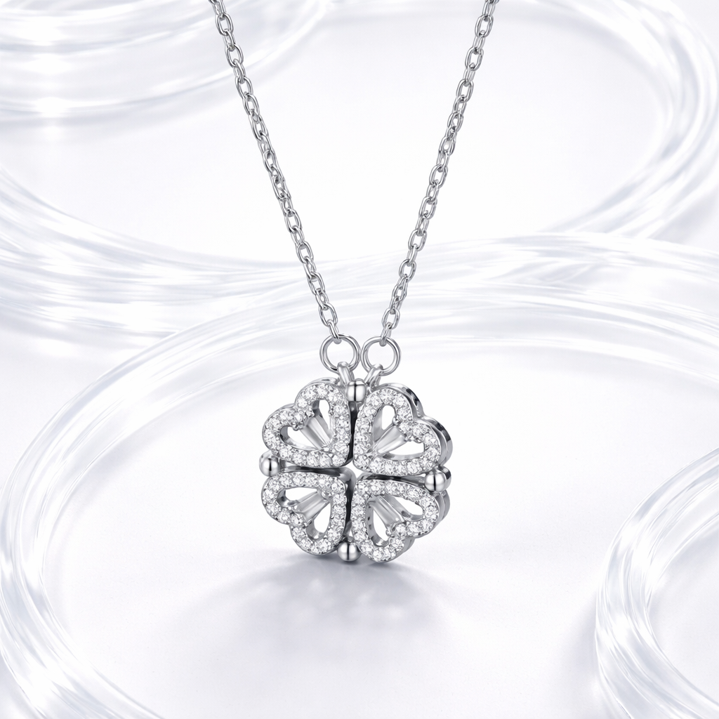 Herzförmige Glücksbringer-Halskette