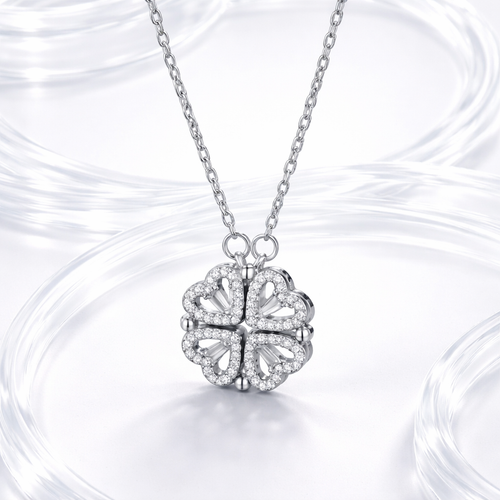 Herzförmige Glücksbringer-Halskette