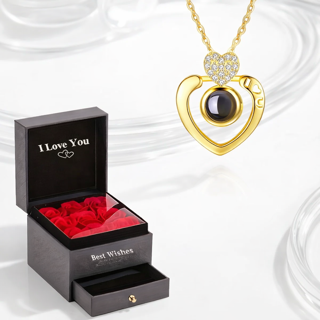 Collier de projection « Je t'aime » en 100 langues