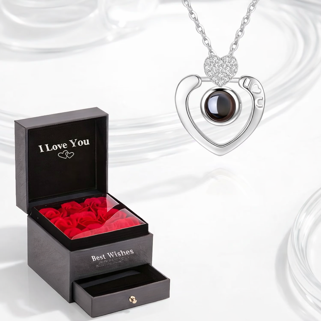 Collier de projection « Je t'aime » en 100 langues