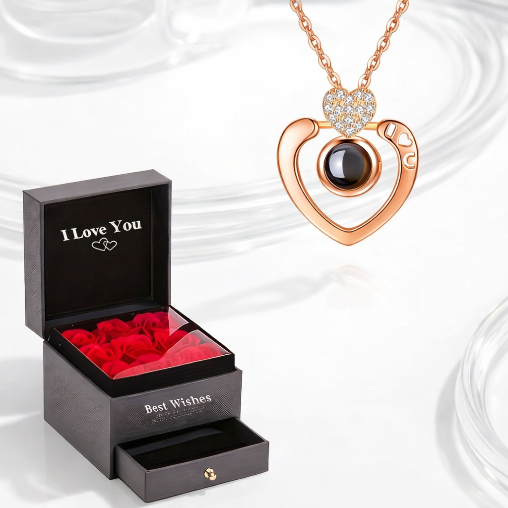 Collier de projection « Je t'aime » en 100 langues