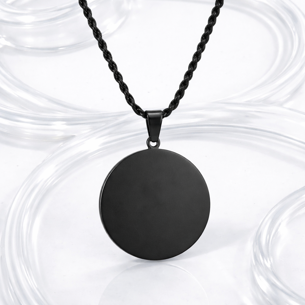 Collier pendentif rond personnalisé