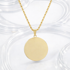 Collier pendentif rond personnalisé